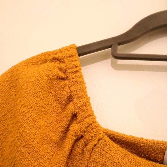 *MADEWELL* Yellow-orange cap-sleeve dress - Picture 2 of 5